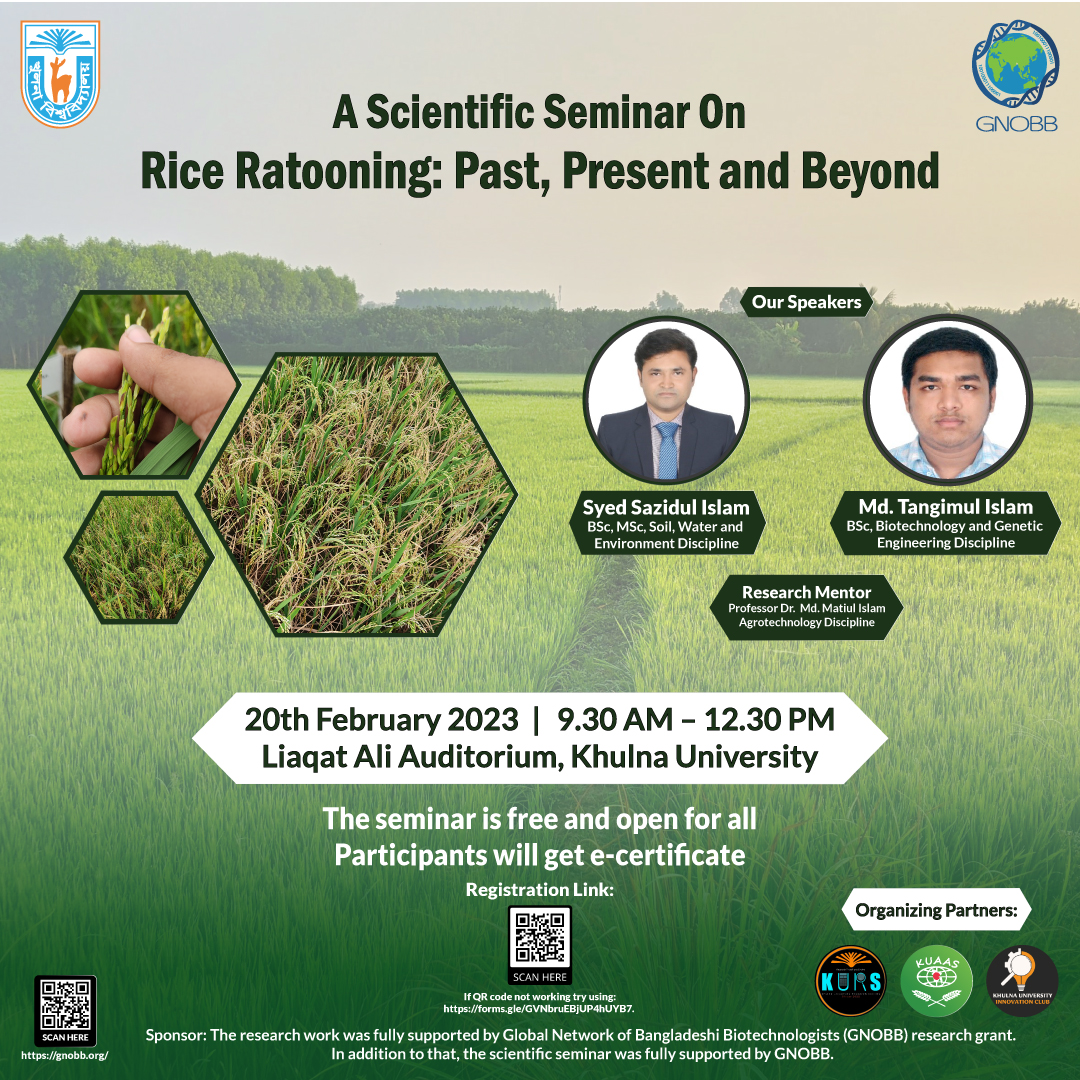 Seminar on Rice Ratooning: past present and future by the Soil Tech Team, winner of the research idea competition